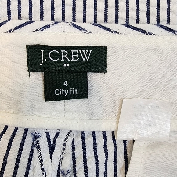J.Crew  Factory City Fit Stripe flare leg pants Size 4 - Picture 9 of 11